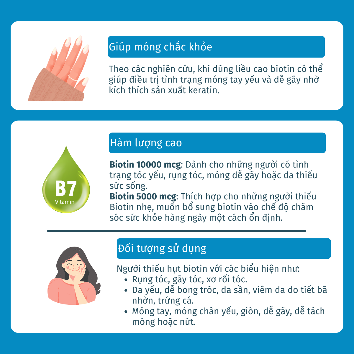 Mô tả Viên Uống Hỗ Trợ Sức Khỏe Da, Tóc, Móng THE VITAMIN SHOPPE Biotin 5000 MCG - 3