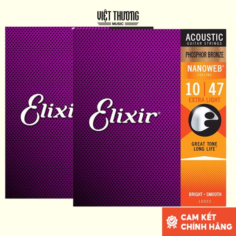 Mô tả Dây đàn guitar ccoustic, dây thay thế cao cấp Elixir Phosphor Bronze 3313216002 nhập khẩu từ Mỹ-Việt Thương Music - 1
