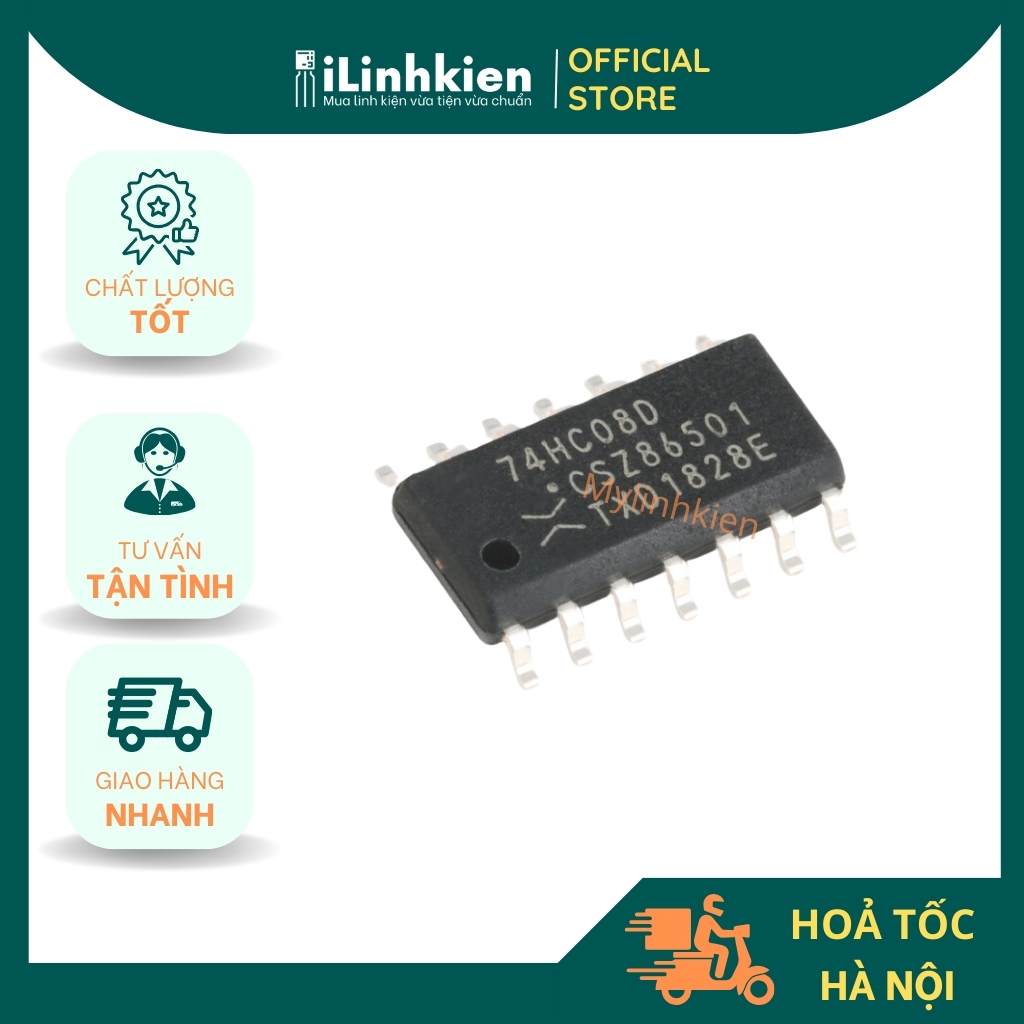Ic chức năng HC08 74HC08 SN74HC08DR SOP-14 3.9mm chính hãng TI | Shopee ...
