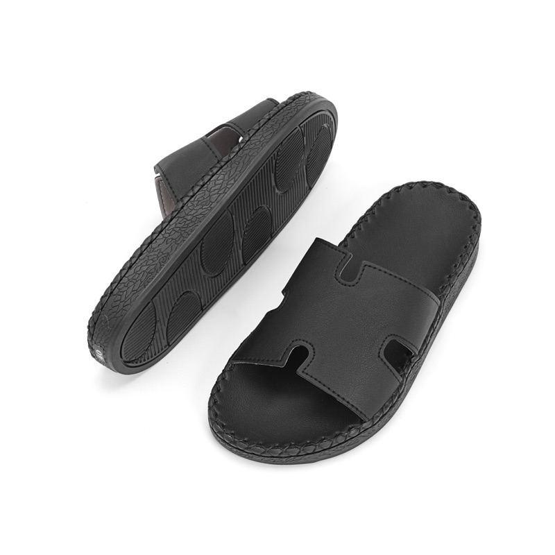 Mô tả Dép Chữ H Bigsize Nam Genki Màu Đen Đế Cao Su Chống Trơn Trượt - 2