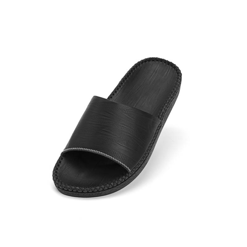 Mô tả Dép Quai Ngang Big Size Nam Genki Màu Đen Đế Cao Su Chống Trơn Trượt Đế Bằng - 4