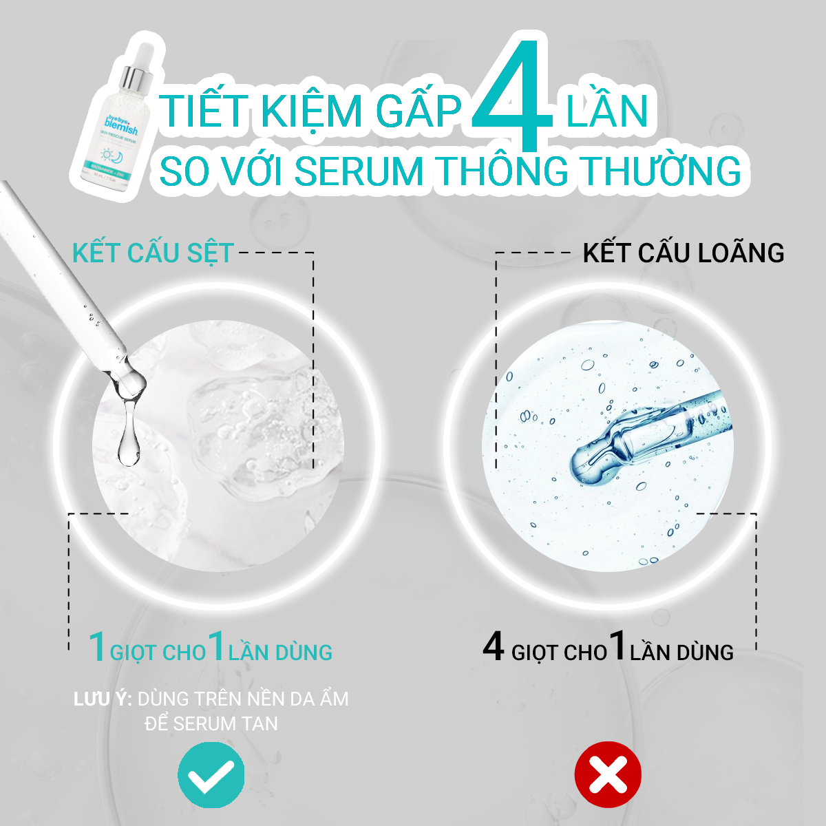 Mô tả Serum 9,9 % Niacinamide Kiềm Dầu, Se Khít Lỗ Chân Lông Bye Bye Blemish Skin Rescue Serum 30ml - 2