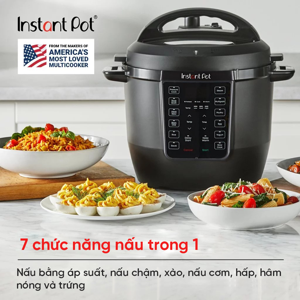 Mô tả Nồi áp suất điện đa năng Instant Pot RIO 60 5,7L - Công suất 1000W - 2