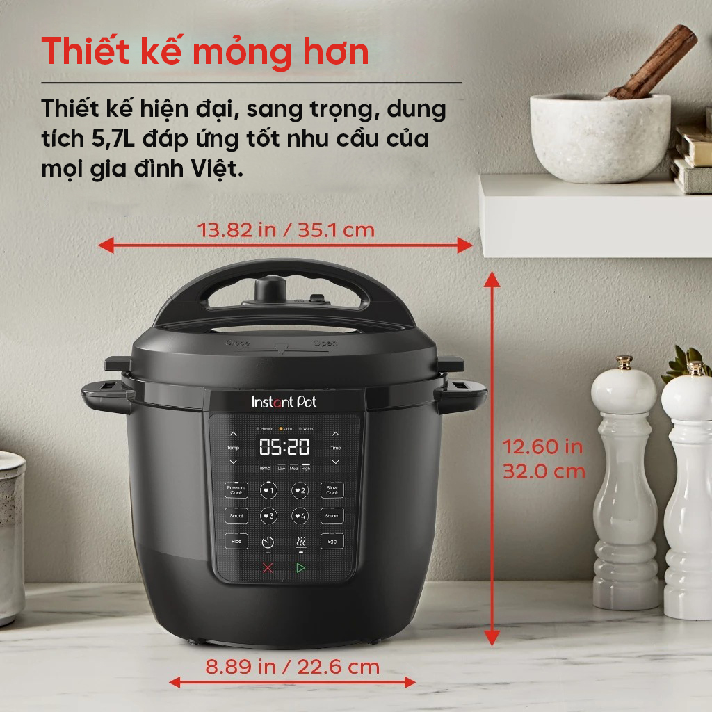 Mô tả Nồi áp suất điện đa năng Instant Pot RIO 60 5,7L - Công suất 1000W - 4