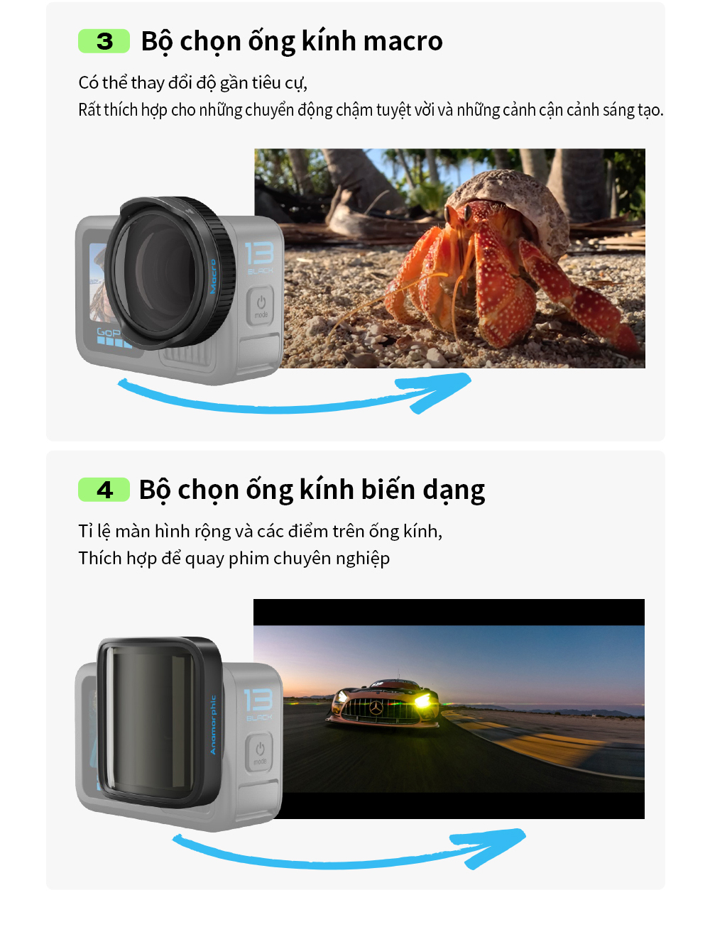 Mô tả GoPro HERO13 Black + Accessories Bundle Camera hành động chống nước, Video 5.3K, HyperSmooth 6.0 - 12
