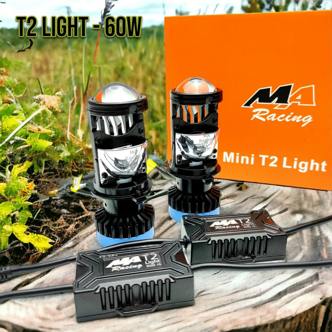 T2 Light V2, Đèn Pha Led Bi Cầu T2 Light Ver 2 Ma Racing Siêu Sáng Tản ...