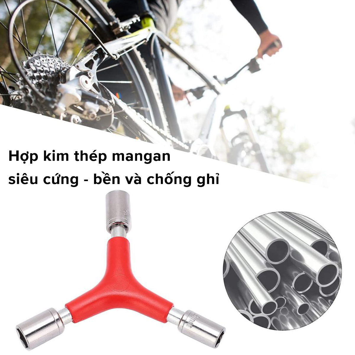 Mô tả Cờ Lê Tuýp Khẩu Vặn Ốc Vít Mở Bu Lông Chữ Y 8 – 9 – 10mm Sửa Chữa Xe Đạp Xe Máy Gia Dụng Đa Năng Chính Hãng Amalife - 6