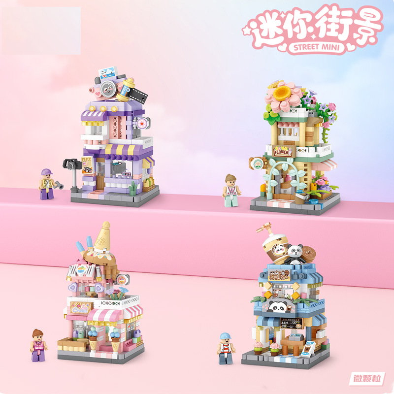 Mô tả Bộ lắp ráp building blocks LOZ mini mô hình nhà, phi hành gia dễ thương mẫu mới - 2