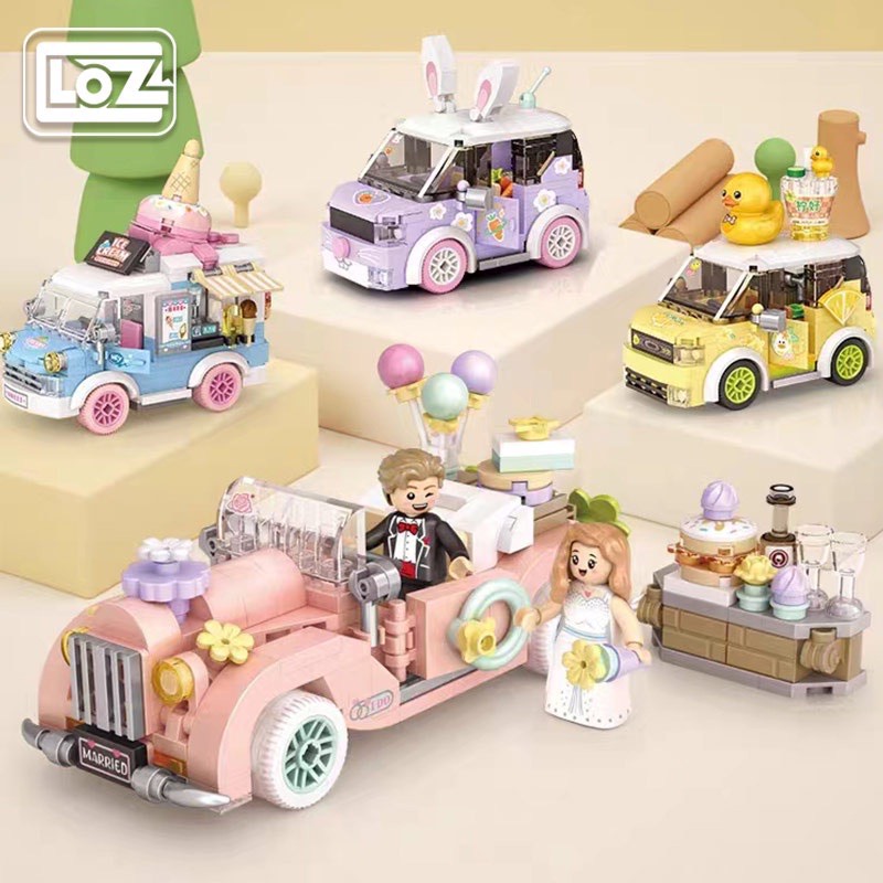 Mô tả Bộ lắp ráp building blocks LOZ mini mô hình xe ngộ nghĩnh - 3