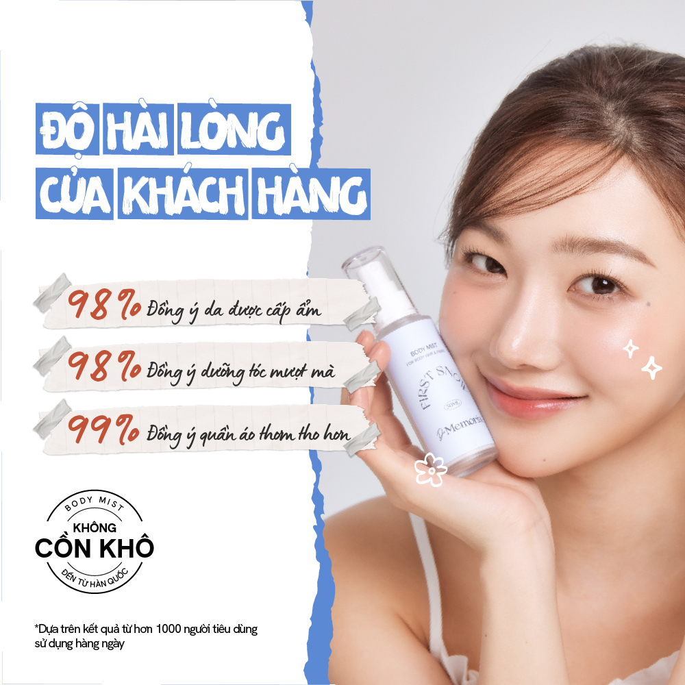 Mô tả Body Mist Xịt Thơm Cơ Thể De Memoria Không Cồn Khô 50ml - Mùi #01 First Snow Hương Hoa Thanh Mát - 4