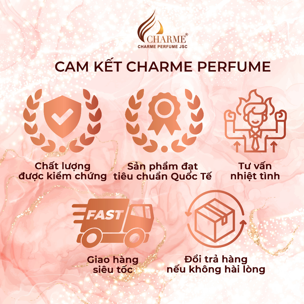 Mô tả Nước Hoa Nữ Thơm Lâu GOOD CHARME CHARM 50ml Quý Tộc, Sang Trọng Chính H - 5