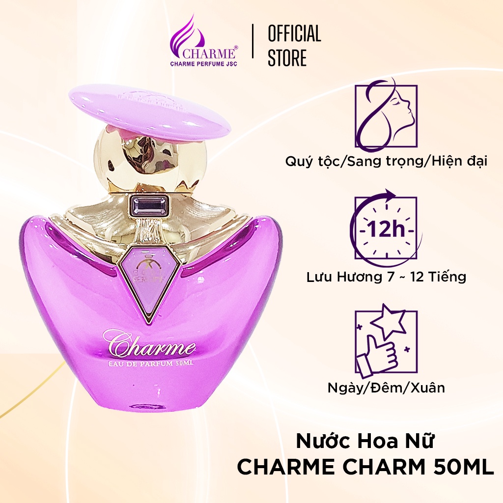 Mô tả Nước Hoa Nữ Thơm Lâu GOOD CHARME CHARM 50ml Quý Tộc, Sang Trọng Chính H - 1