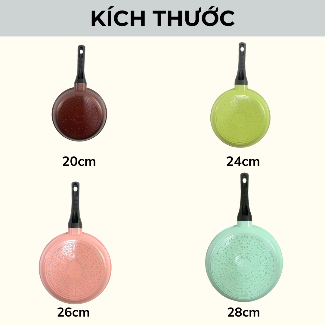 Mô tả Chảo Chống dính Đáy từ Cao Cấp Ecoramic đáy từ (Size 20,24,26,28cm) - 2