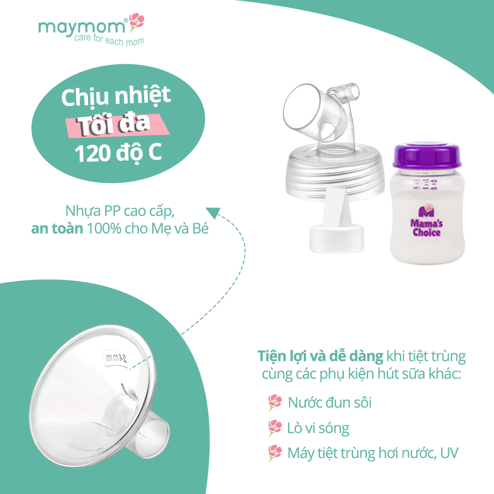 Mô tả Bộ Phụ Kiện Máy Hút Sữa Dùng Bình Sữa Cổ Rộng Sản Xuất bởi Maymom, Tương Thích Máy Spectra-Avent-Fatz-Cimilre - 7
