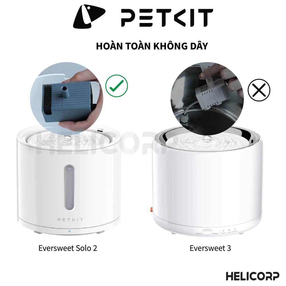 Mô tả Máy Lọc Nước Cho Chó Mèo PETKIT SOLO 2 Công Nghệ Bơm Không Dây Sử Dụng Nguồn USB 5V An Toàn Điện - 1