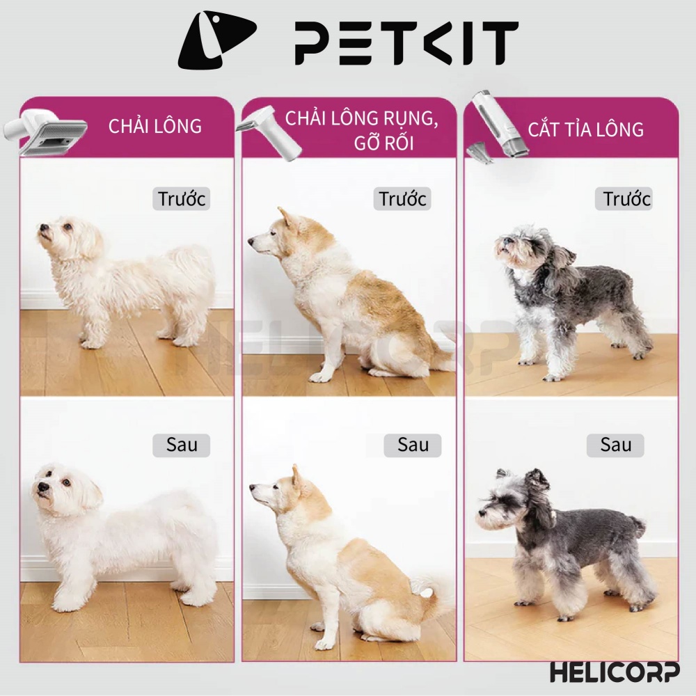 Mô tả Máy Cắt Tỉa Hút Lông PETKIT AirClipper 5in1 Thiết Bị Grooming Tại Nhà Dễ Dàng Sử Dụng - 2