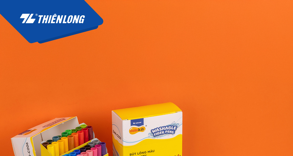 Mô tả Bút lông màu Fiber Pen Thiên Long Colokit - Có màu rửa được, ngòi bấm, đầu ngòi êm trơn, mực an toàn tiêu chuẩn Châu Âu - 1