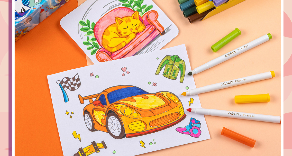 Mô tả Bút lông màu Fiber Pen Thiên Long Colokit - Có màu rửa được, ngòi bấm, đầu ngòi êm trơn, mực an toàn tiêu chuẩn Châu Âu - 4