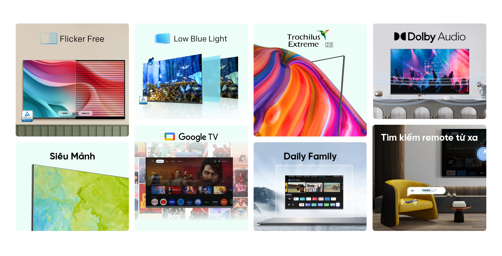Google TV trên Tivi Coocaa 43Z73