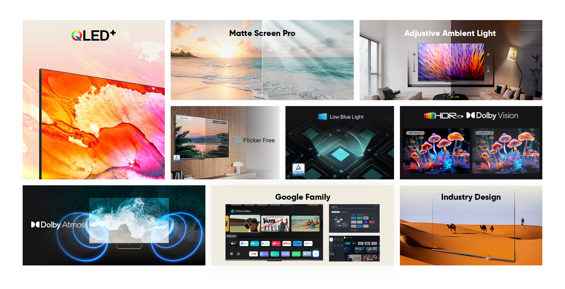 Google Tivi Coocaa Qled 55Y73 Pro - Mặt sau