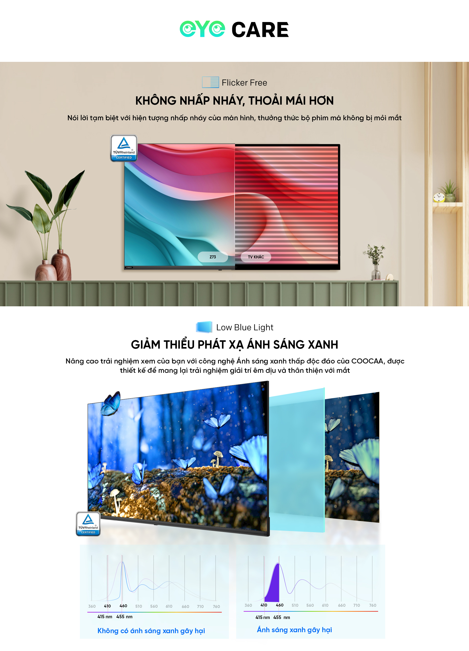 Giao diện Google TV Coocaa 43Z73