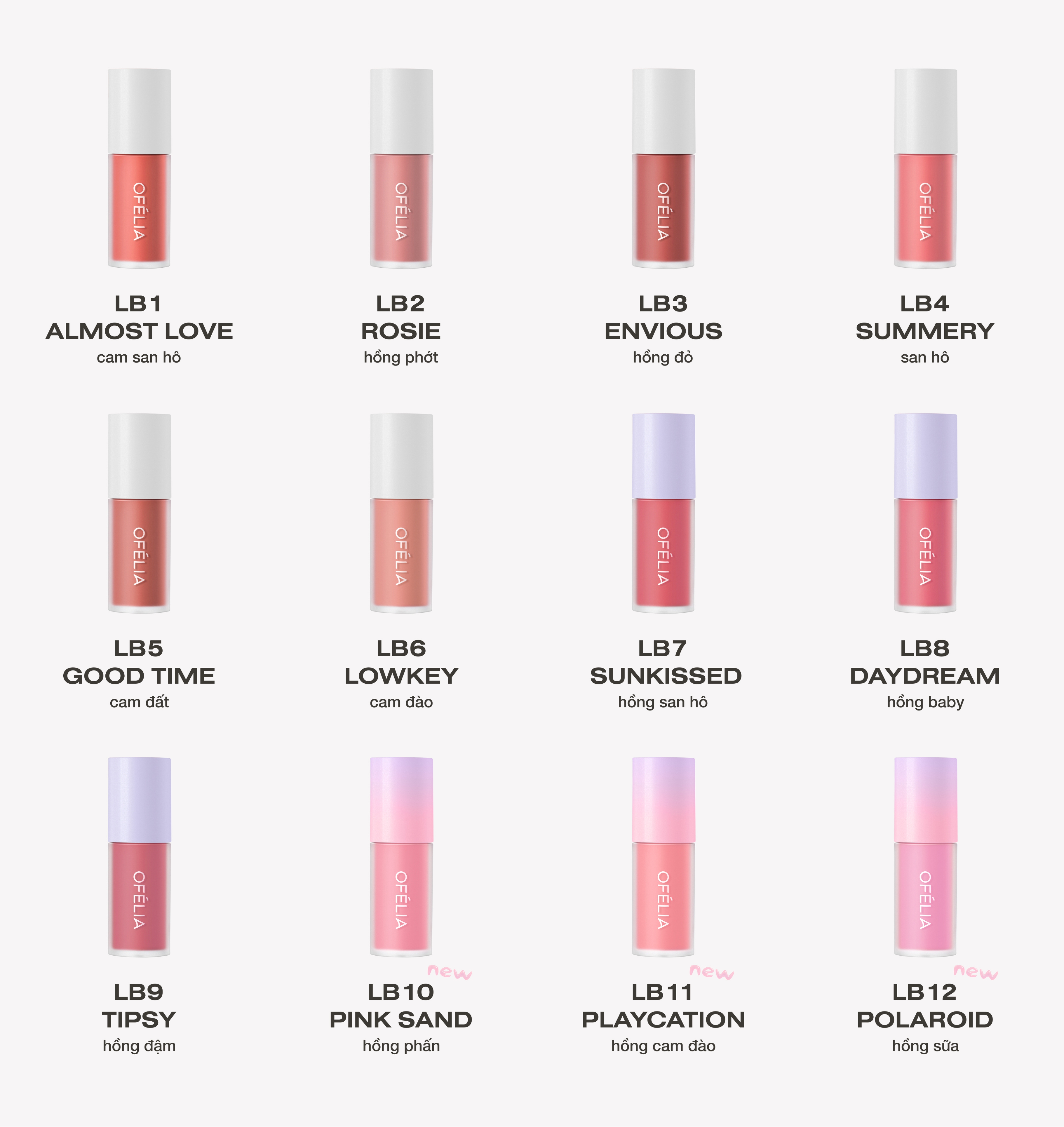 Mô tả [Salim x OFÉLIA] Má Hồng Kem OFÉLIA Lolli Liquid Blush (4.3g) - 3