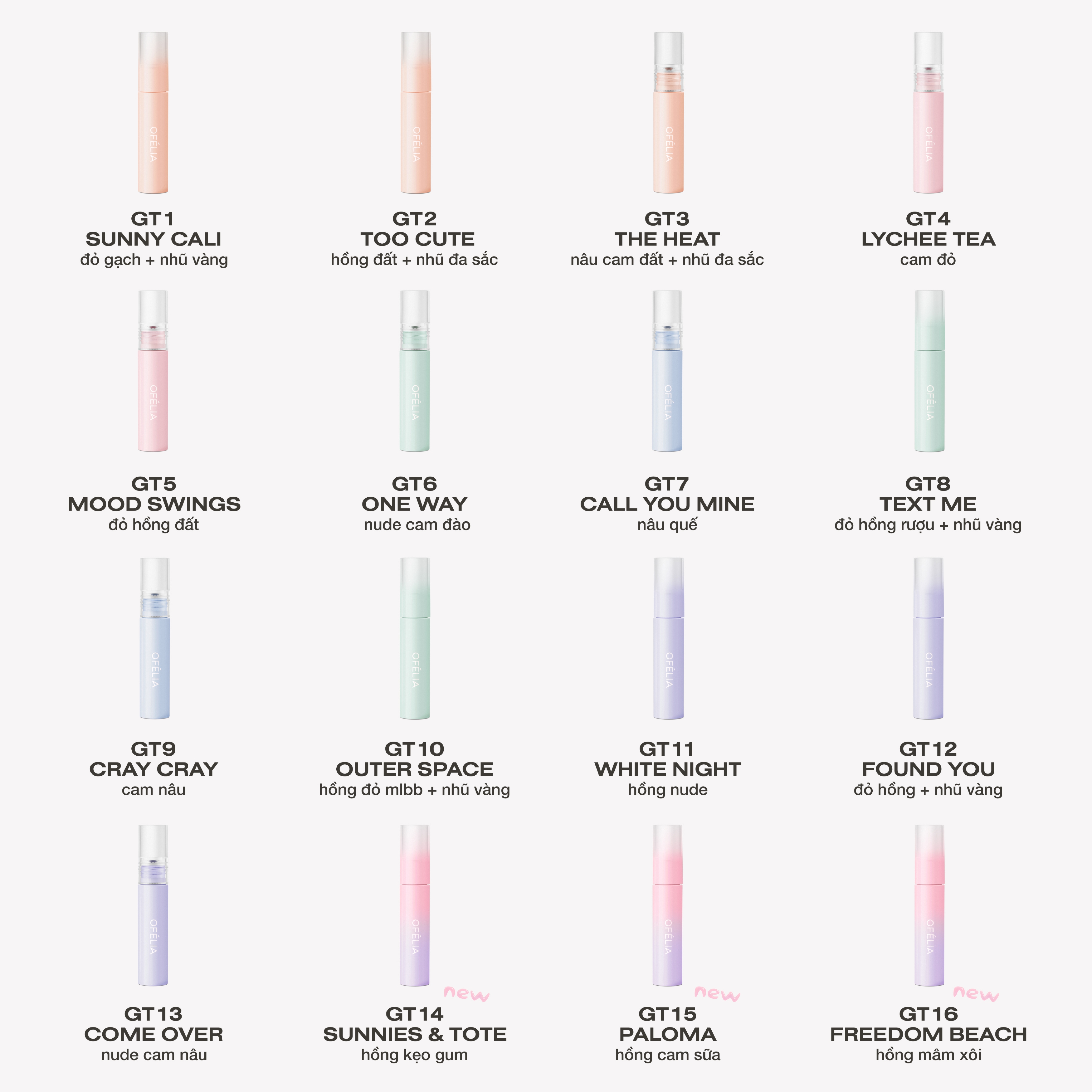 Mô tả [Quỳnh Châu x OFÉLIA] Son Tint Bóng OFÉLIA Lolli Glow Tint (3.9g) - 3