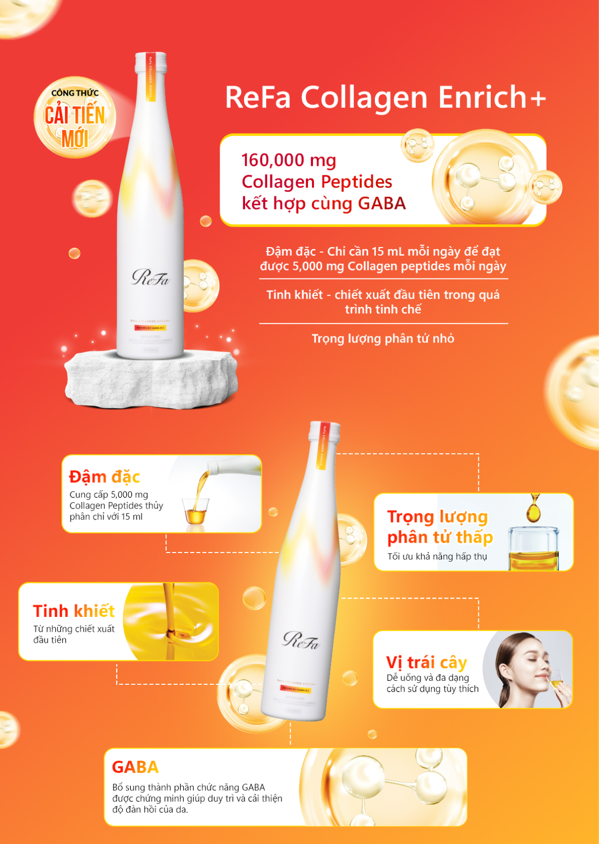 Mô tả ReFa Collagen Enrich+ 480ml - Thực phẩm bảo vệ sức khỏe ReFa Collagen Enrich+ - 6