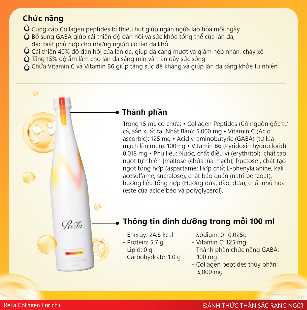 Mô tả ReFa Collagen Enrich+ 480ml - Thực phẩm bảo vệ sức khỏe ReFa Collagen Enrich+ - 7