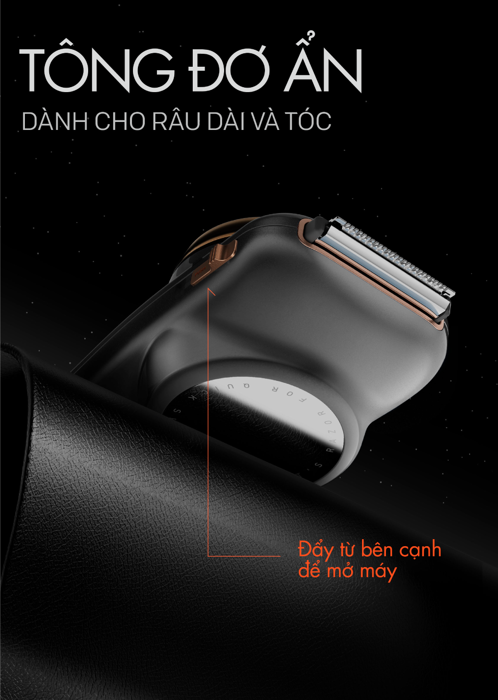 Mô tả Máy cạo râu coocaa Stylist KKZX011 - Chuyên Gia Cạo Râu Mini , Cạo - Tỉa - Gương Trong Một, Chống Nước IPX7 (hai màu) - 5