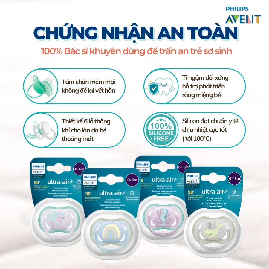 Thiết kế siêu mềm Ti Giả Avent