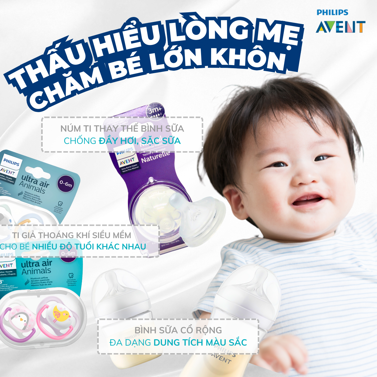 Mô tả Ti Giả Avent Ultra Air 0-6 Tháng, Núm Ty Ngậm Cho Bé Sơ Sinh An Toàn Mềm Mại Chính Hãng - 8