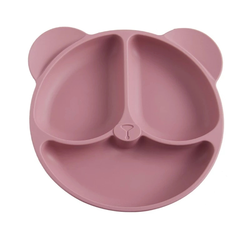 Mô tả Khay Ăn Dặm Silicon KidsWorld Có Đế Hít Chống Đổ Hình Gấu 3 Ngăn Cho Bé ăn dặm có thể tiệt trùng - 3