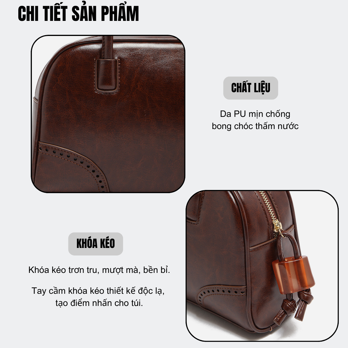 Mô tả Túi Xách Nữ Đeo Vai Chính Hãng MICOCAH Dáng Công Sở Thời Trang Sang Trọng Da Cao Cấp MC215 (KÈM HỘP) - 5