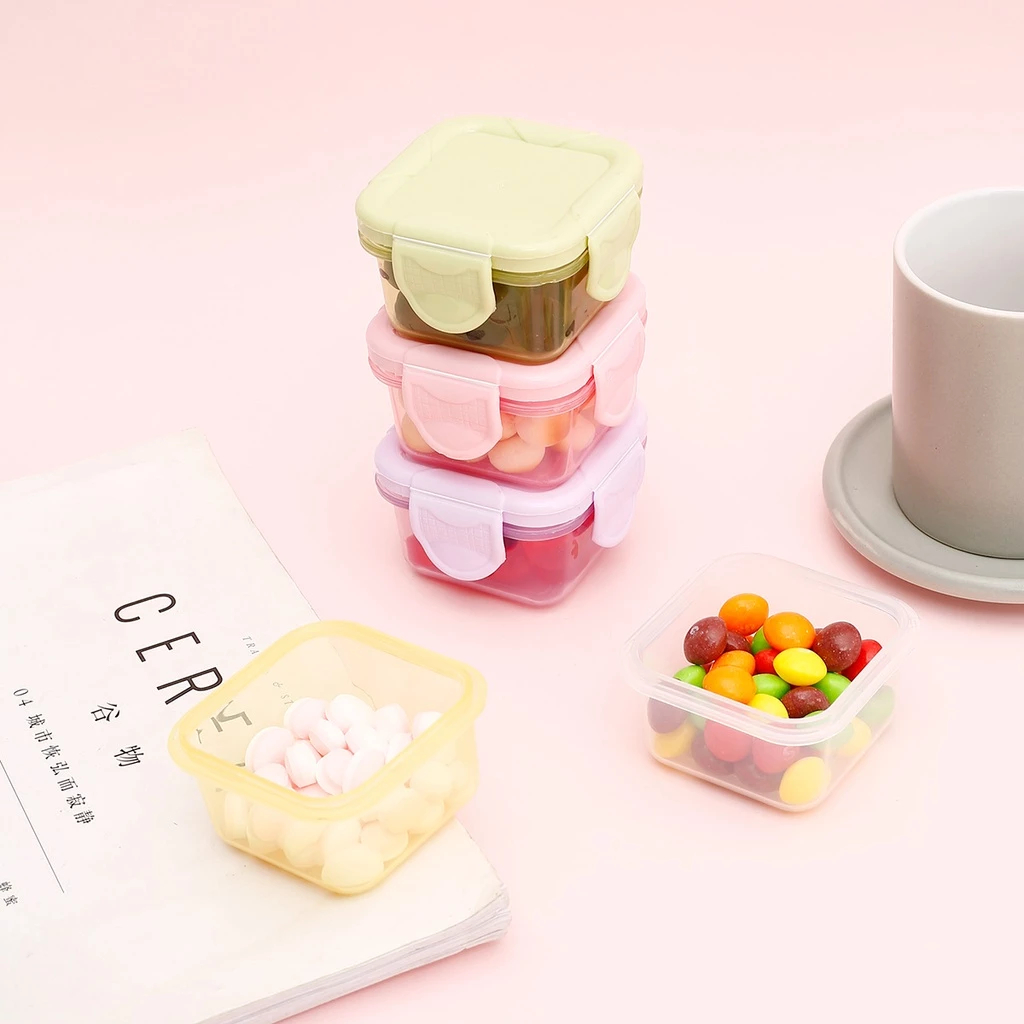 Mô tả Set 4 Hộp trữ đông,khay trữ đông bằng nhựa Có nắp khoá 4 chiều,Bảo quản đồ ăn dặm cho bé chống rò rỉ - 2