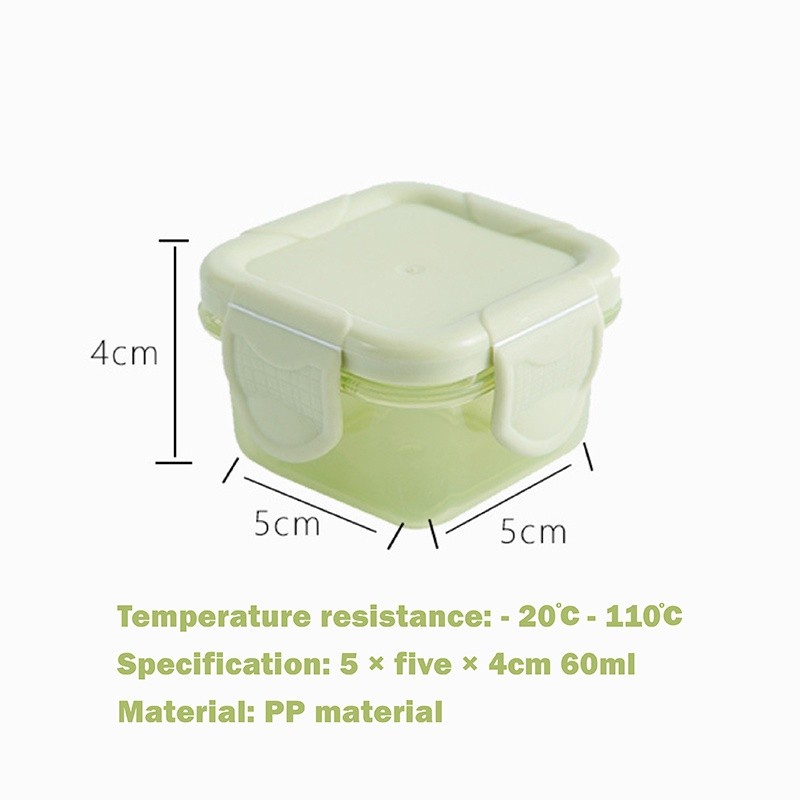 Mô tả Set 4 Hộp trữ đông,khay trữ đông bằng nhựa Có nắp khoá 4 chiều,Bảo quản đồ ăn dặm cho bé chống rò rỉ - 9