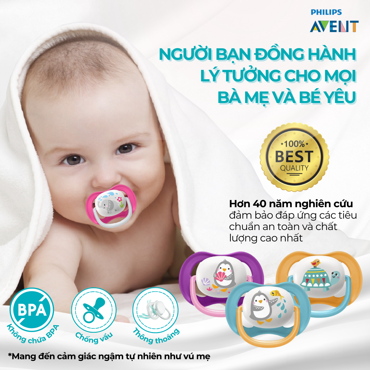 Mô tả Ti Giả Avent Ultra Air 6-18 Tháng, Núm Ty Ngậm Cho Bé An Toàn Mềm Mại Chính Hãng - 7