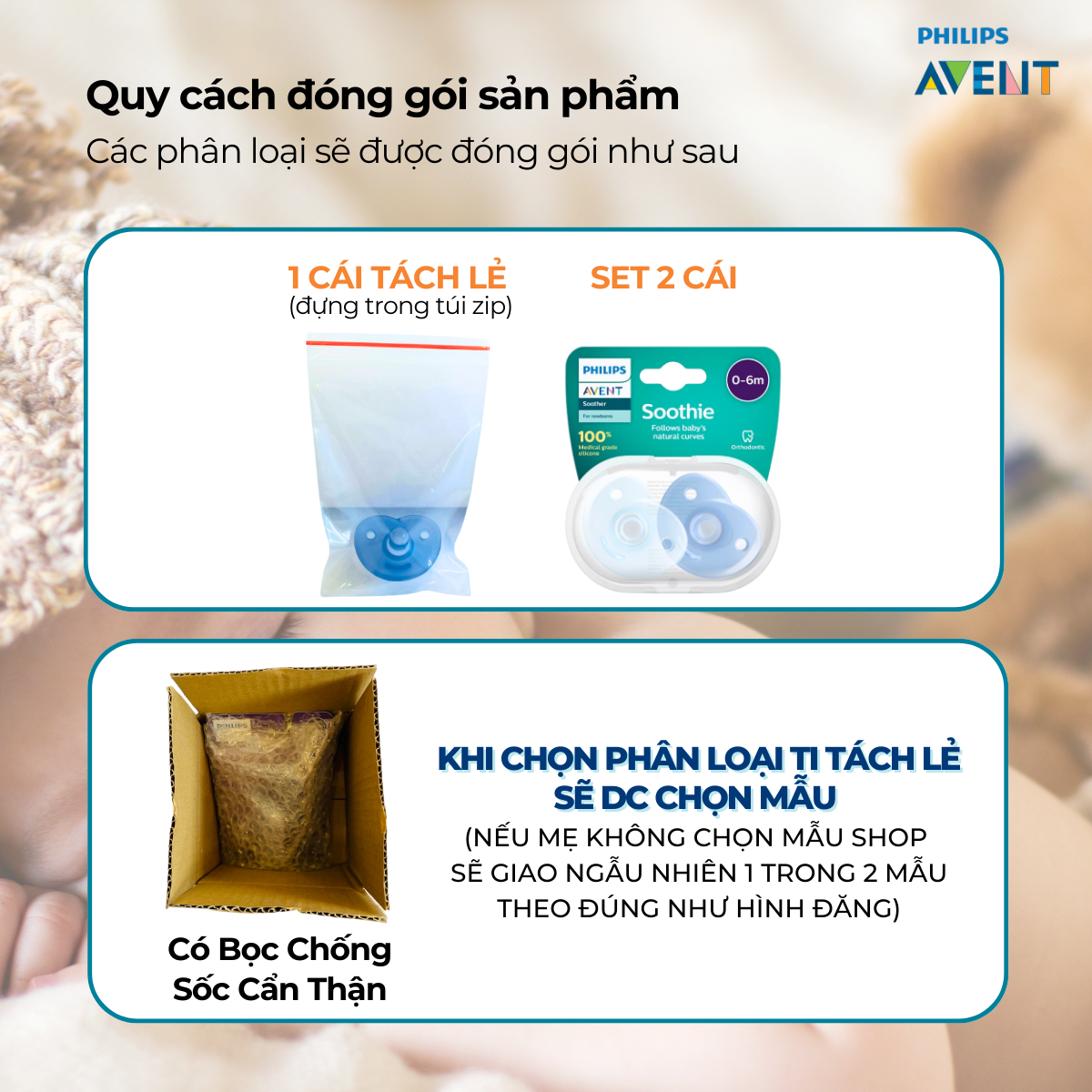 Mô tả Ti Giả Avent Soothie Silicon Nguyên Khối Hỗ Trợ Chỉnh Nha, Chống Hô Vẩu - 5