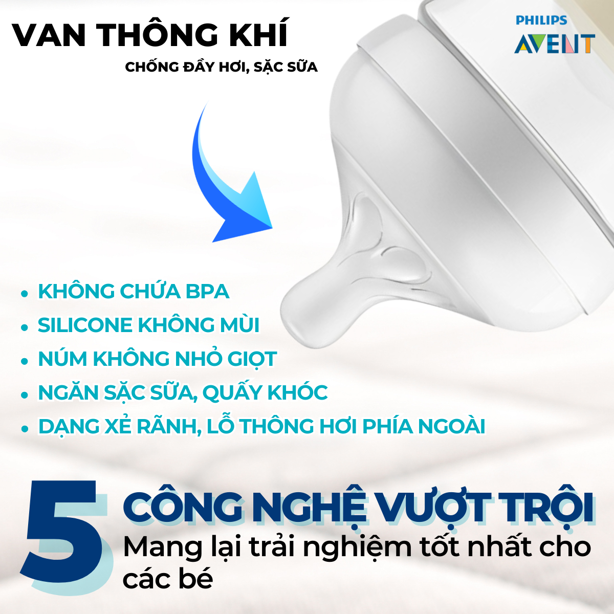 Núm ti Avent Natural chống sặc