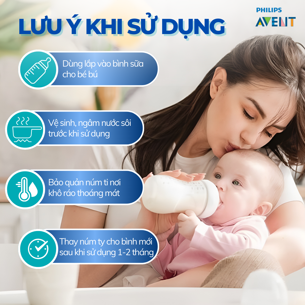 Núm ti Avent Natural chất liệu silicon cao cấp