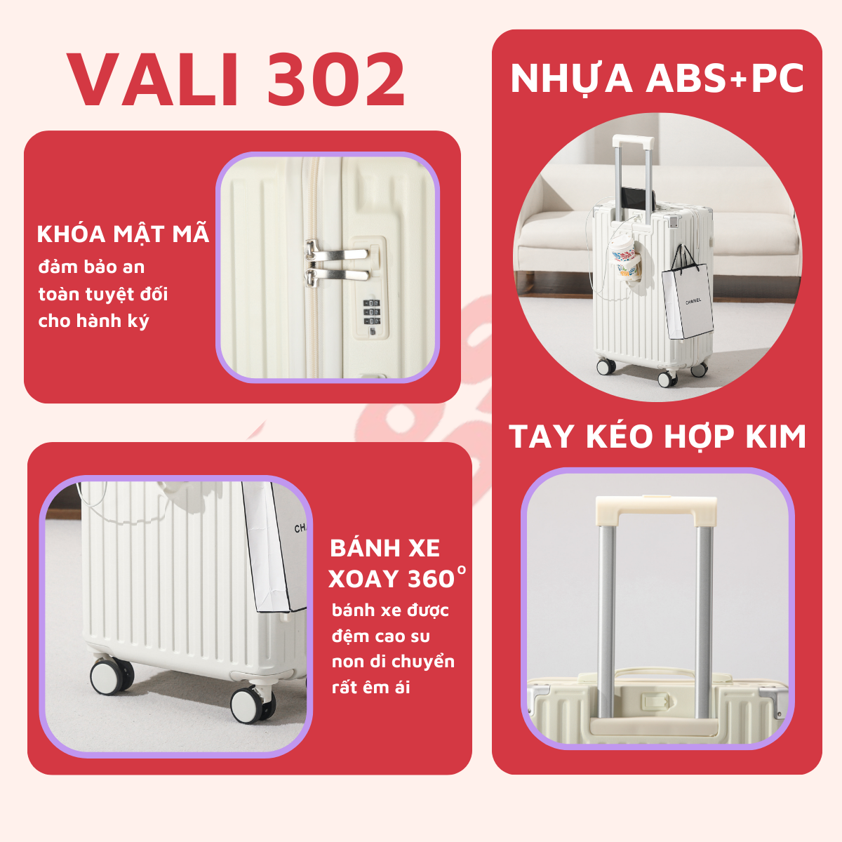 Mô tả Vali kéo du lịch cao cấp Kingsun Size20/24/28inch 219/302 Bảo hành 5 năm - 3