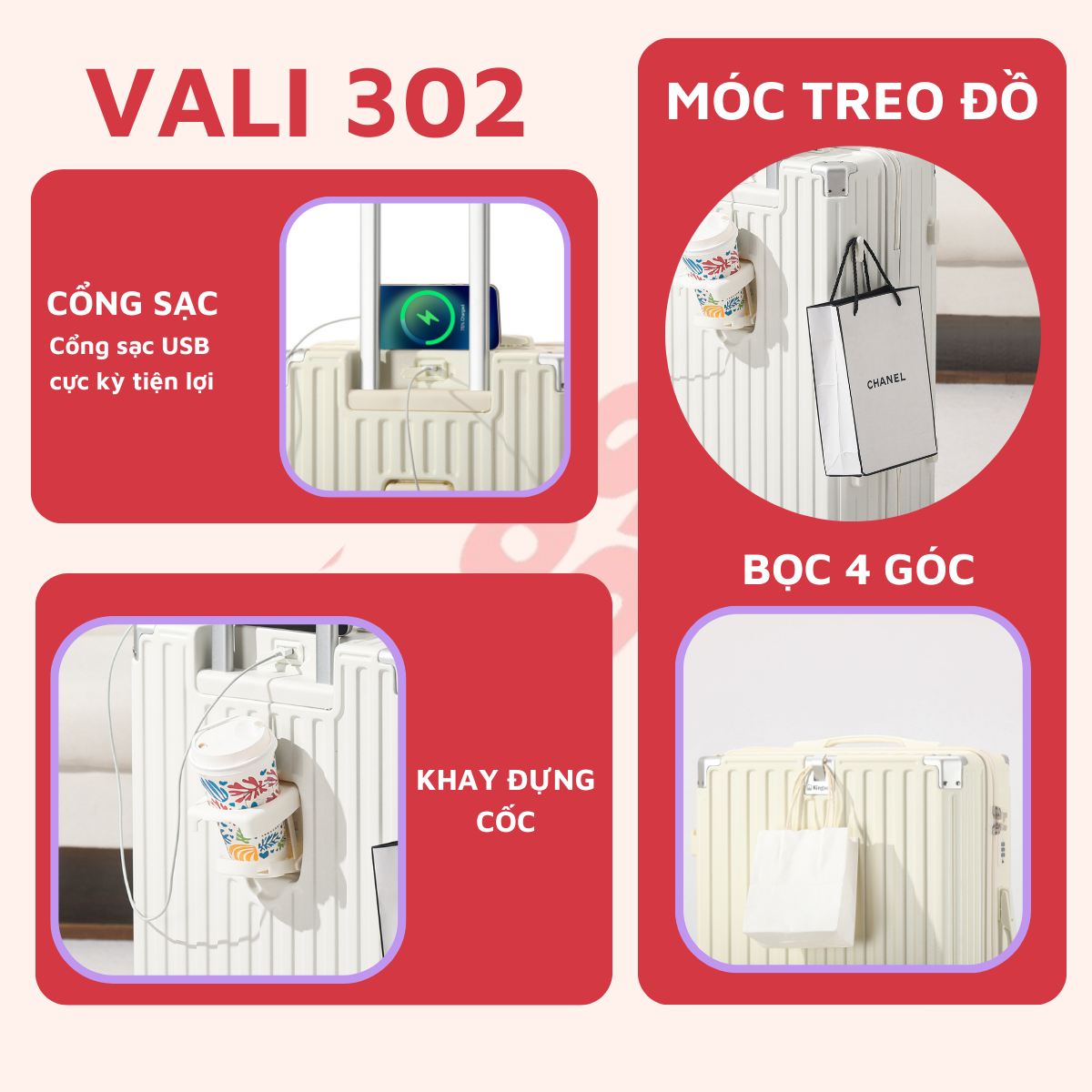 Mô tả Vali kéo du lịch cao cấp Kingsun Size20/24/28inch 219/302 Bảo hành 5 năm - 4