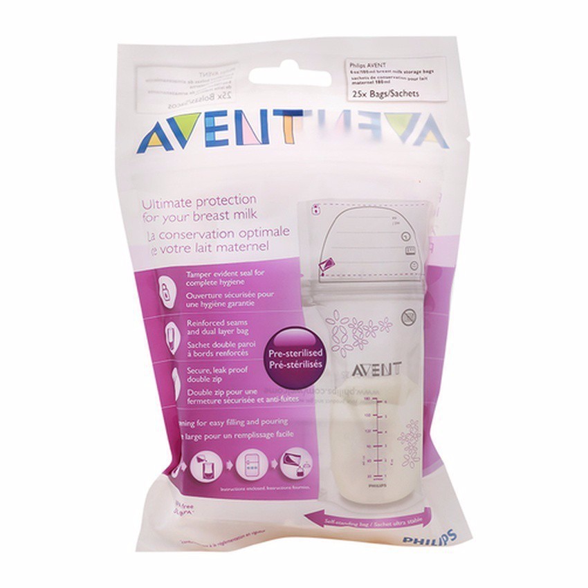 Mô tả Philips Avent túi trữ sữa 25pcs 180ml SCF603/25 - 2