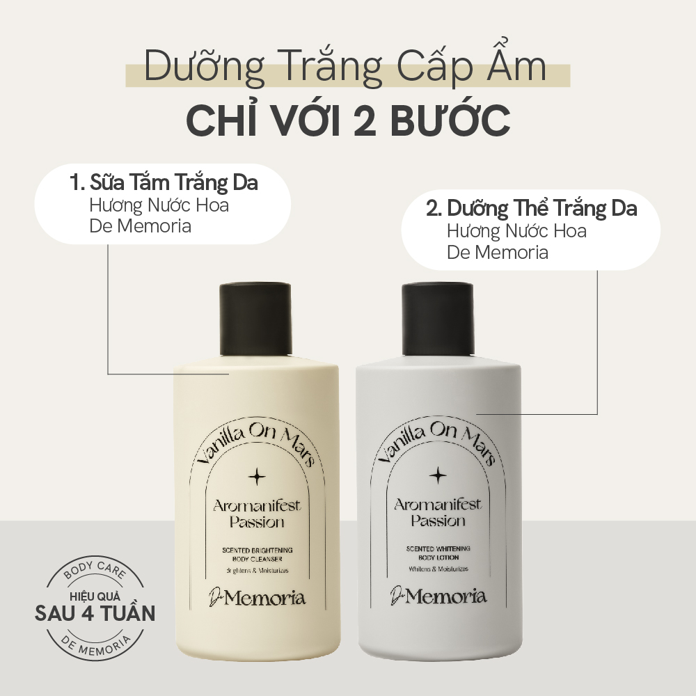 Mô tả Sữa Tắm Và Dưỡng Thể Trắng Da Hương Nước Hoa Thư Giãn De Memoria 300ml/chai - 8