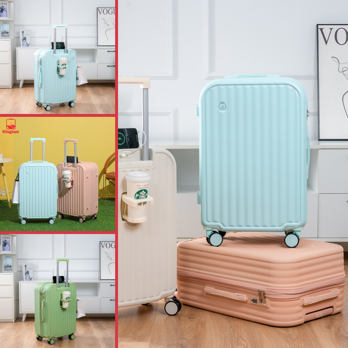 Mô tả Vali kéo du lịch thời trang cao cấp Kingsun size20/24inch KS 219/309 - 4