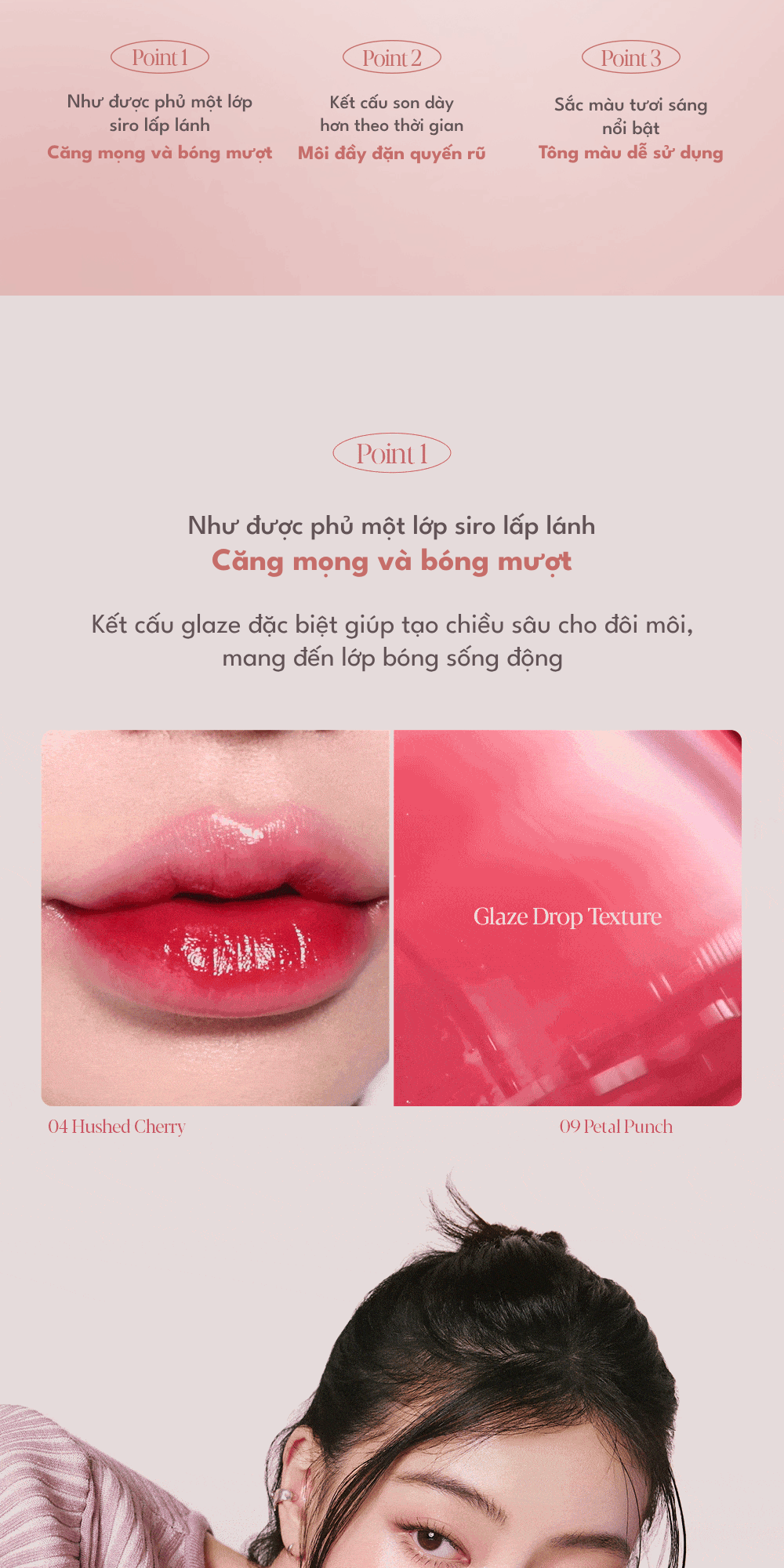 Mô tả Son Tint Bóng Espoir Couture Lip Tint Glaze 5.5g - 7