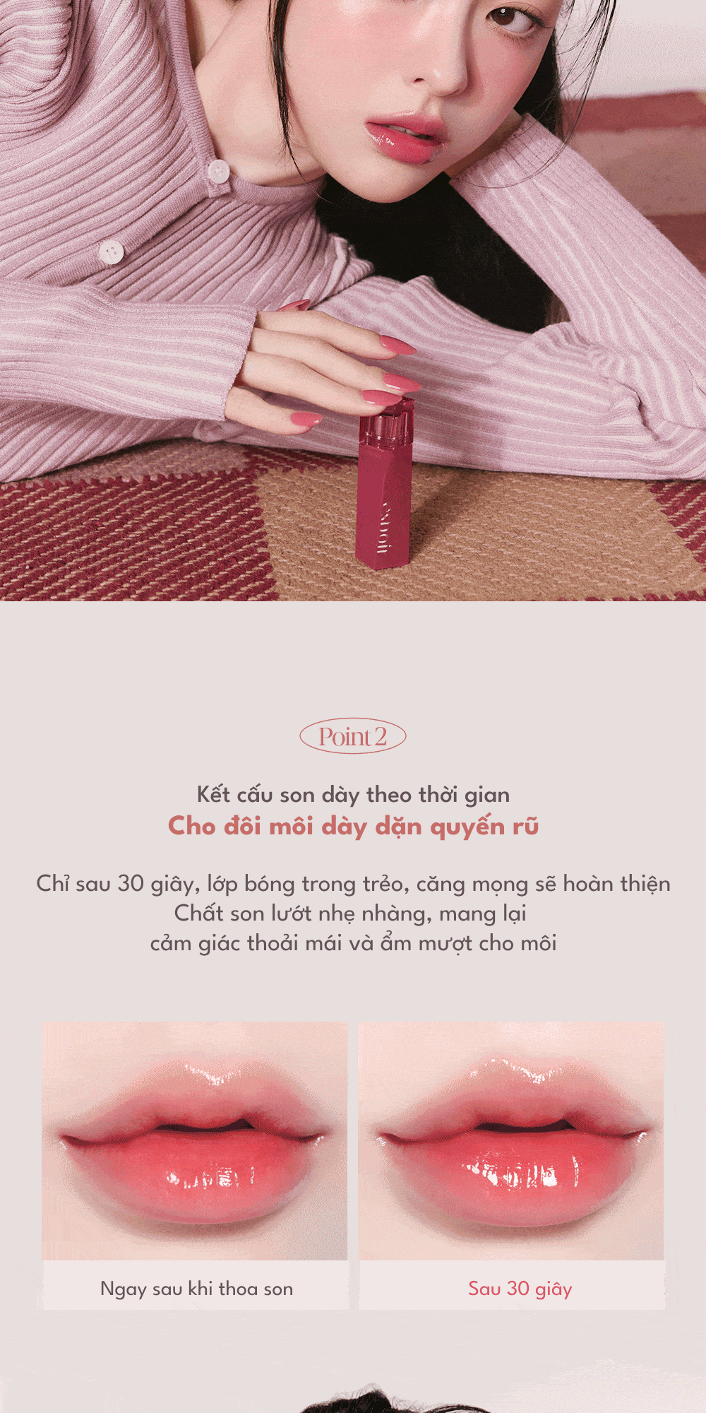 Mô tả Son Tint Bóng Espoir Couture Lip Tint Glaze 5.5g - 8