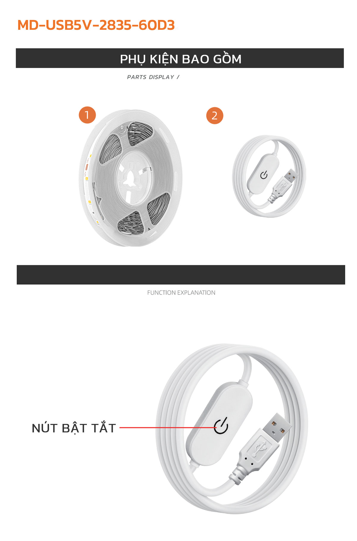Mô tả Dây Đèn Led Đuổi RGB WW MODI SOLAR 3M Cổng USB Nhiều Màu, Điều Khiển Nháy Theo Nhạc Decor Phòng - 10