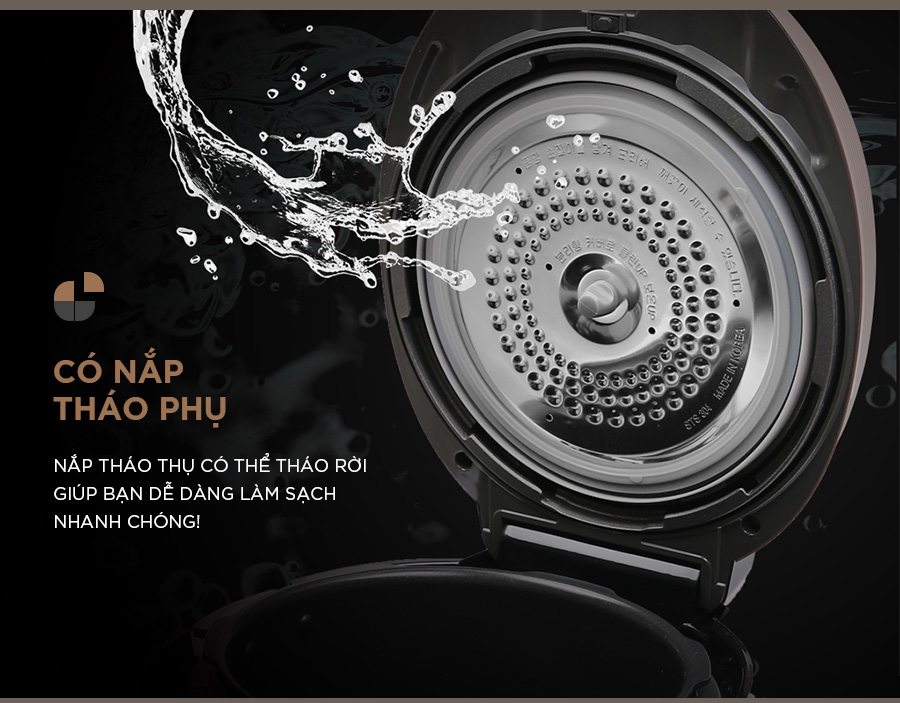 Mô tả Nồi cơm điện tử áp suất Cuckoo 1.8L CRP-PWV1008F - Lòng nồi phủ men Xwall độc quyền - 5