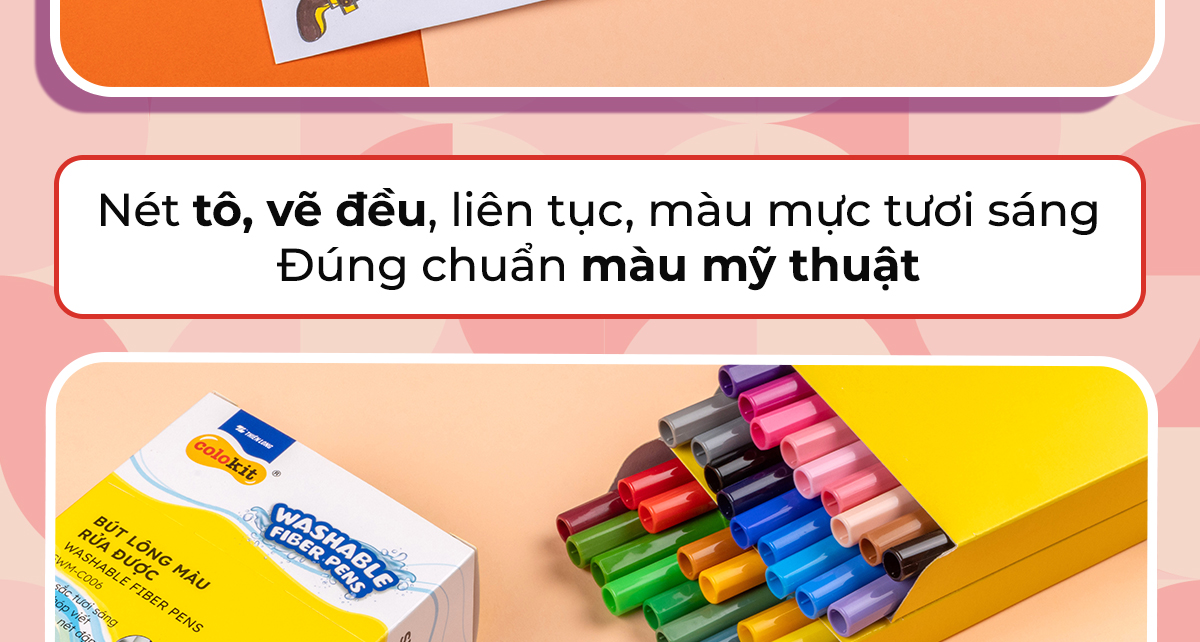 Mô tả Bút lông màu Fiber Pen Thiên Long 20/36 màu - Bút lông màu Thiên Long Colokit nét mảnh nét to - 5
